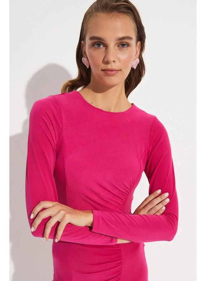 JUNE Ruched Bodycon Dress