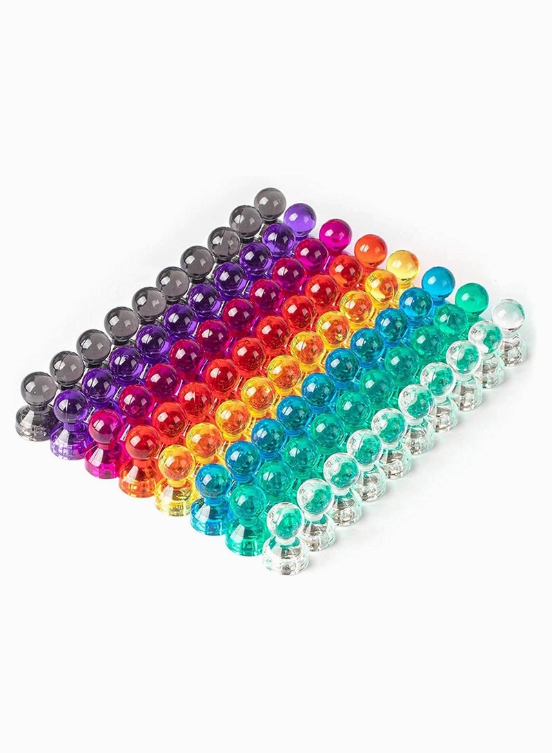 SYOSI Push Pin Magnets Fridge Magnets 80 Pack 8 Assorted Color Magnets Multi-Use Premium Brushed Nickel for Fridge Whiteboard Dry Erase Board in Home Kitchen Office and School - Image 1