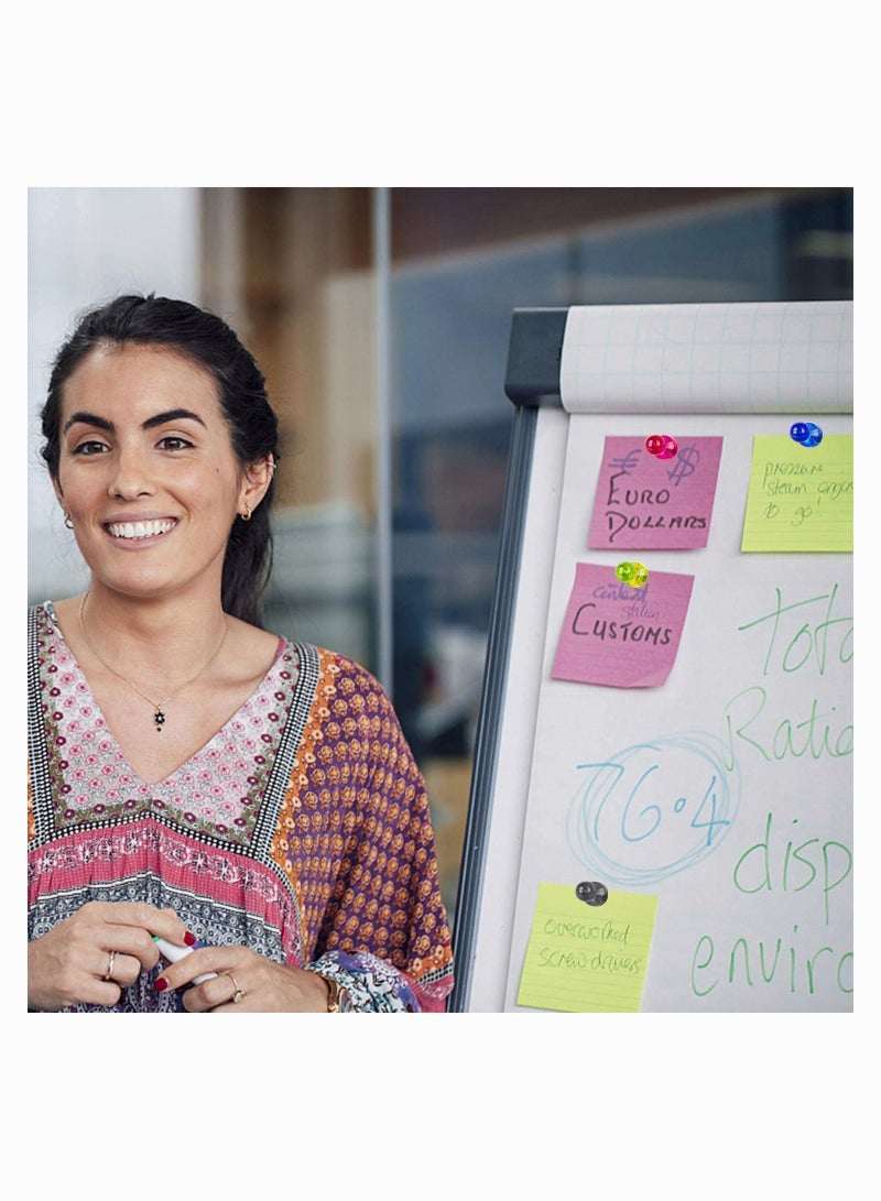 SYOSI Push Pin Magnets Fridge Magnets 80 Pack 8 Assorted Color Magnets Multi-Use Premium Brushed Nickel for Fridge Whiteboard Dry Erase Board in Home Kitchen Office and School - Image 5