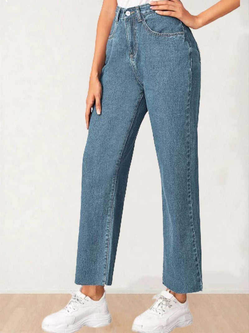 KOTTY Women High Rise Cotton Lycra Blend Ankle Length Jeans - Image 4