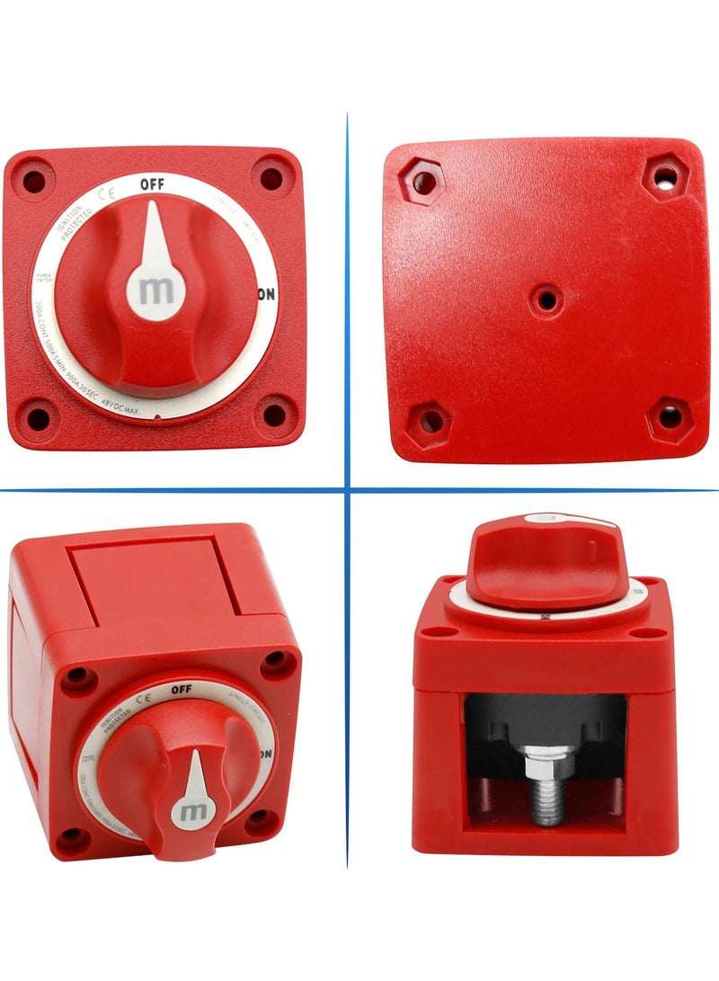 Generic Battery Switch 12-48V Power Cut Master Switch Master Battery Disconnect Switch for Car Vehicle RV and Marine Boat (On/Off) (Red)  - Image 5