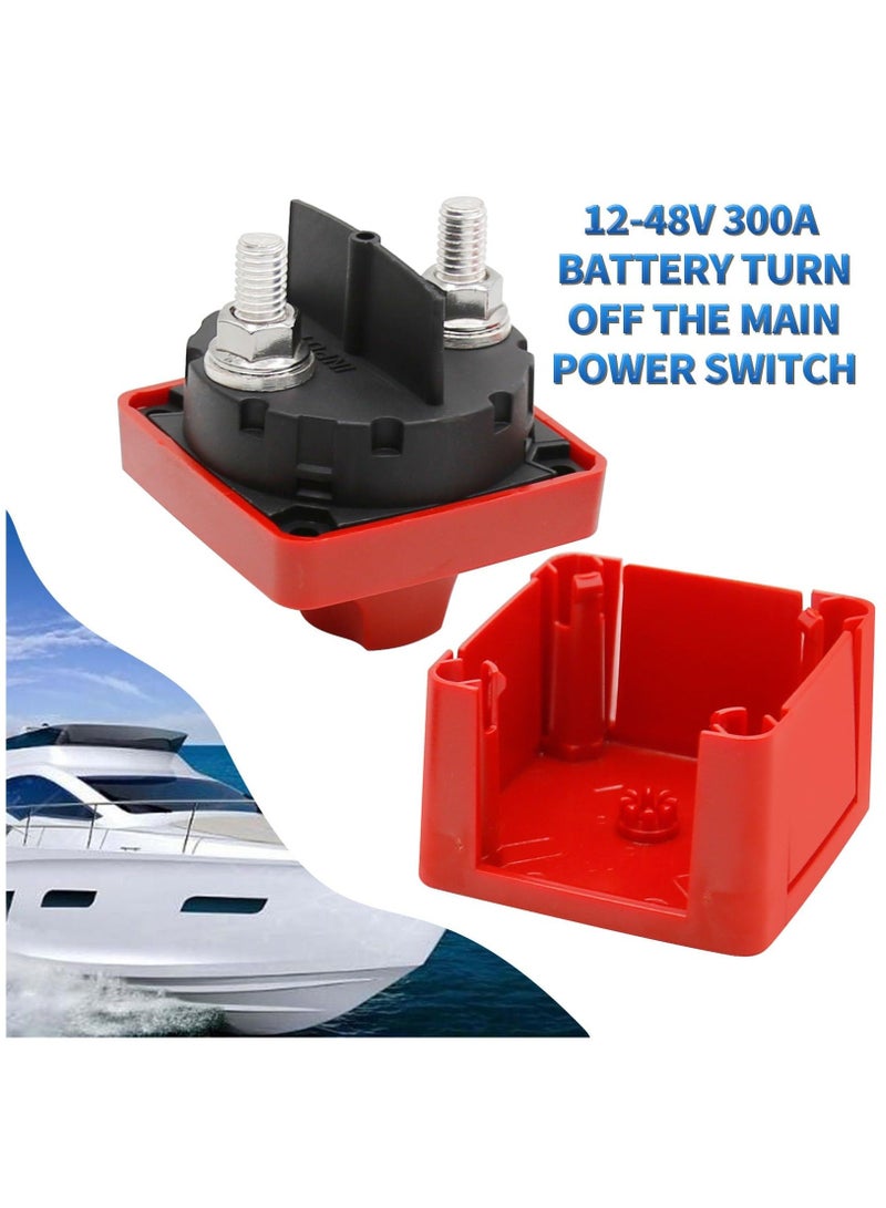 Generic Battery Switch 12-48V Power Cut Master Switch Master Battery Disconnect Switch for Car Vehicle RV and Marine Boat (On/Off) (Red)  - Image 3