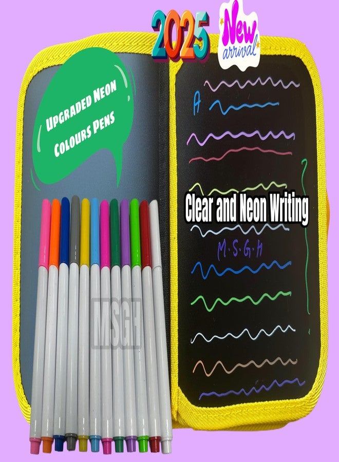 MSGH Erasable Doodle Books with 12 Watercolor Pens, Writing Boards, Gifts for Kids & 12, Painting Toy Set for Car Travel, Road Trip, Birthday Gift,14 Pages for Funny Drawing (Doodle Set (Uni)) - Image 2