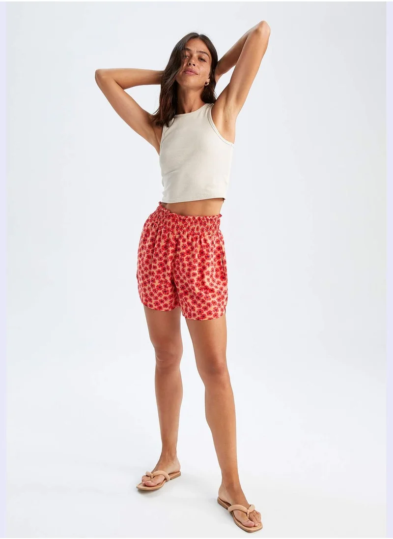 ديفاكتو Relax Fit Floral Print Viscose Short