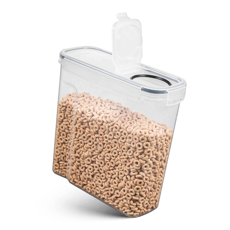 Seseno 6 Pack Airtight Cereal Food Storage Container - BPA Free Plastic Kitchen and Pantry Organization Canisters for  Dry Pet Food  Flour  Sugar  Rice  Nuts  Snacks & More (135.5 Oz) Labels & Chalk Marker - Image 3