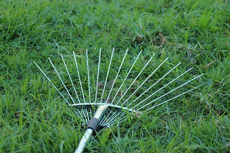 DD Retails Telescopic Metal Rake || Adjustable Garden Rake for Quik Clean Up of Lawn and Yard || Expanding Handle with Adjustable 31 to 64 Inch Width Folding Head (Pack of 1) - Image 5