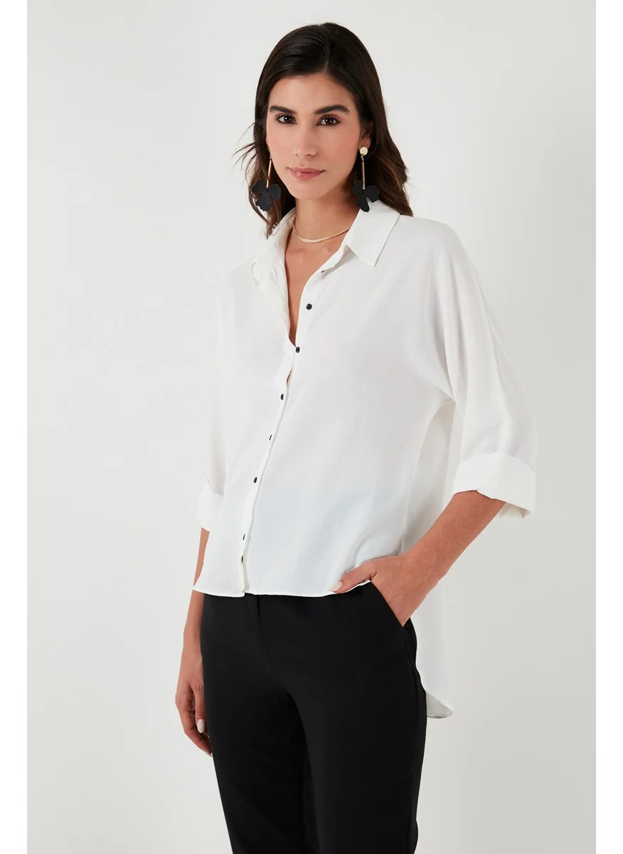 Lela Relaxed Fit Three Quarter Sleeve Long Back Shirt Women's Shirt 67033392S4