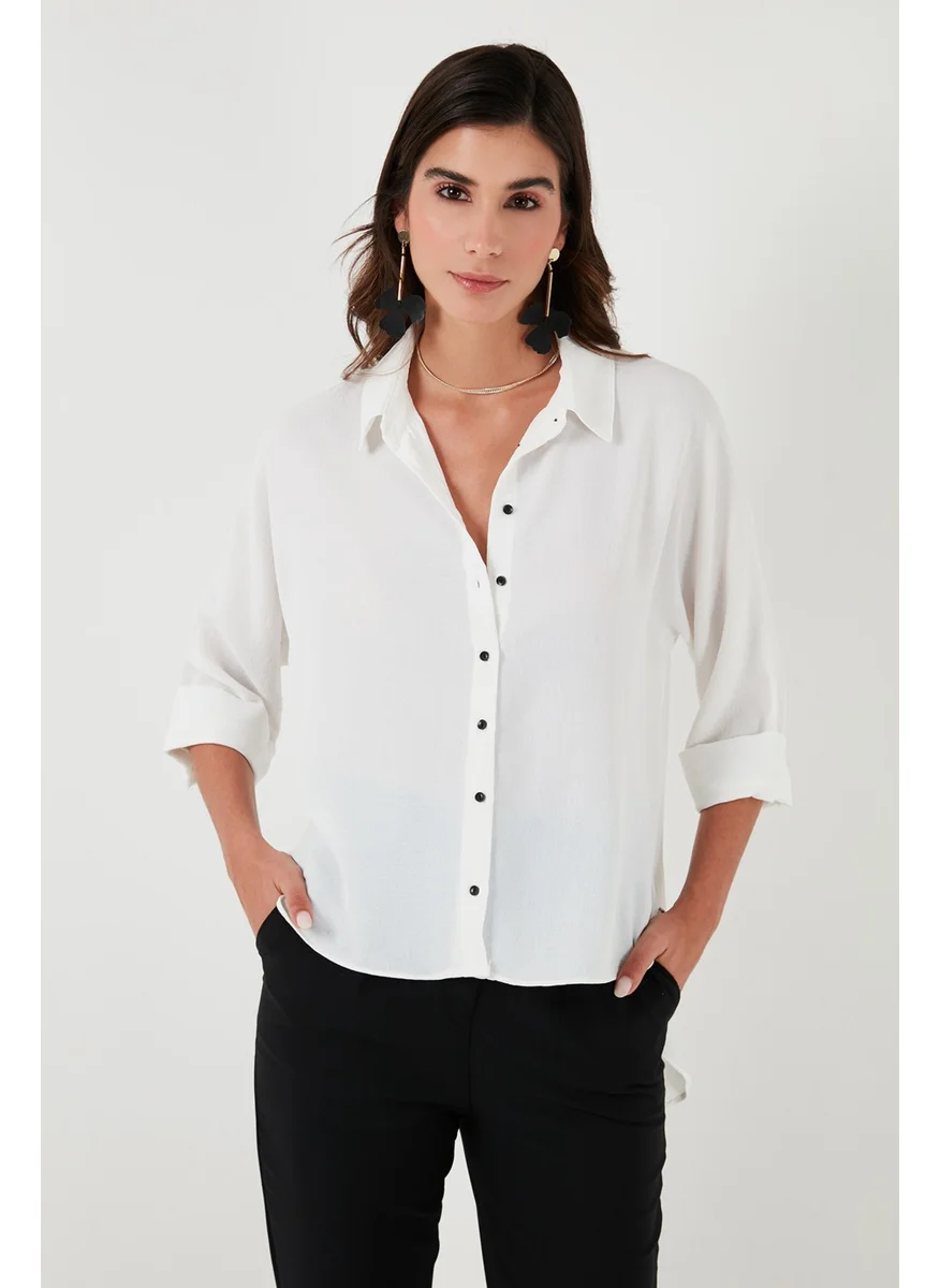 Lela Relaxed Fit Three Quarter Sleeve Long Back Shirt Women's Shirt 67033392S4