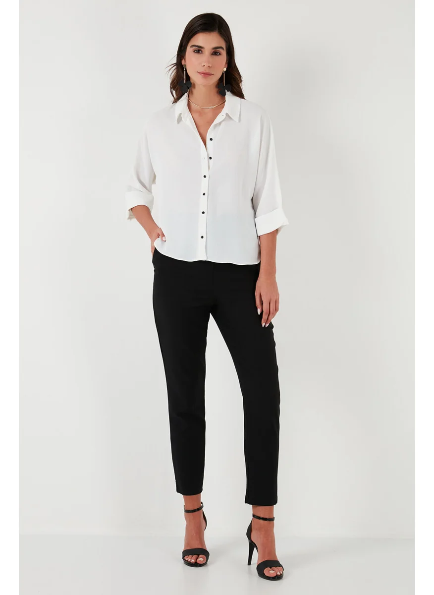 Lela Relaxed Fit Three Quarter Sleeve Long Back Shirt Women's Shirt 67033392S4
