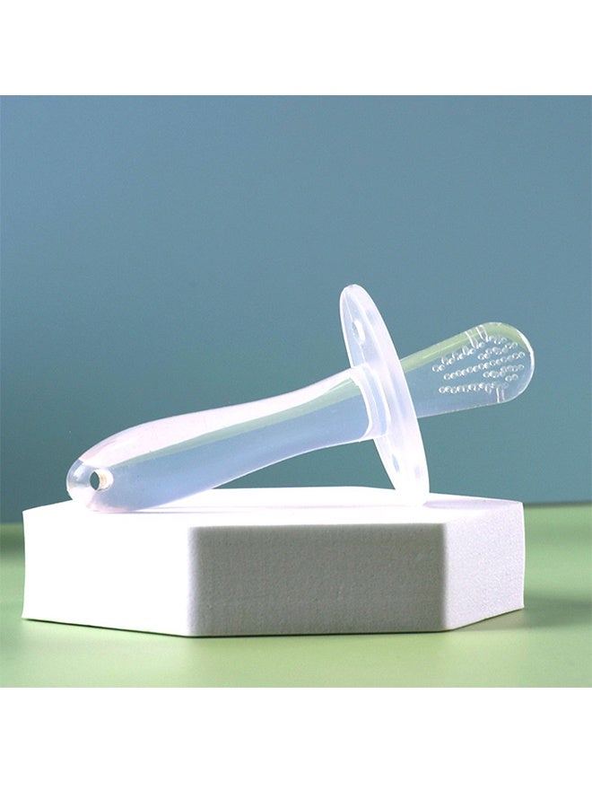 Baby Tooth Changer Toy, Tooth Changer Toy, Mushroom Biter, Baby Silicone Toothbrush Tool Ring Toy (Transparent + Brown) - Image 4