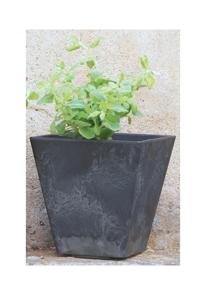 Root & Vessel ARTSTONE 12" Black Square Ella Planter - Image 5