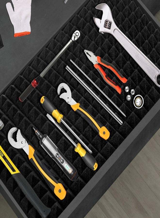 SK Studio 6PCS Tool Box Liner, Trap Mat Universal Tool Drawer Organizer, Non Slip 1 inch Thick Toolbox Foam Inserts for Cabinet, Shelf, Workbench, 23.6x15.7 inch - Image 4