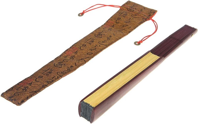 woobles Chinese Calligraphy Decor Folding Hand Fan Bag Dustproof Holder Protector Pouch Wedding Fans Personalized Sunflower - Image 4