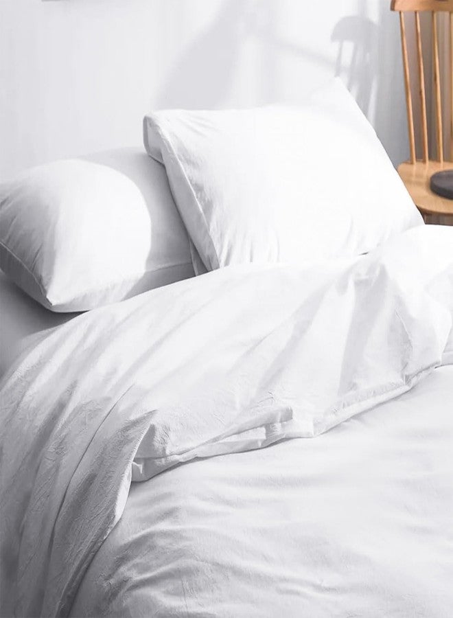 Nuzzle Pillow Cases King Size, 100% Cotton Pillowcases with Envelope Closure, White Pillow Covers 20 x 36 inches, Pillow Protector with 300 Thread Count Soft and Breathable - Image 2