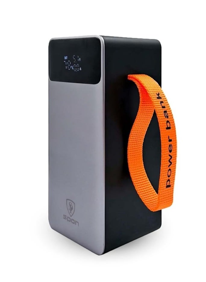 SPON - 50000mAh Power Bank with 2 Built-in Cables and 22.5W Hanging Cord and Display Screen - Image 1