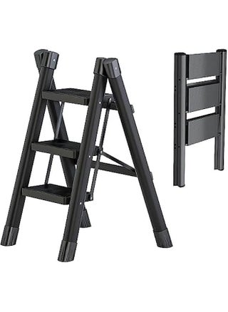 tep Ladder 3 Steps Full Steel Folding Step Stool Sturdy Small Step Stool for Adults Closet Step Stool Ladder with Anti-Slip Wide Pedals Multi-use Kitchen Ladder for Home Bearing capacity 150kg - pzsku/ZB21D2A2D68E0A741B0FCZ/45/_/1734406801/bd1d38b2-1e32-4d99-a1a6-961626a6c50e