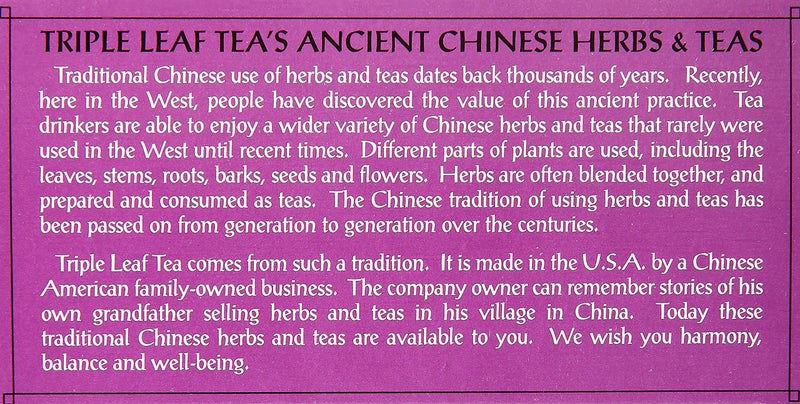 Triple Leaf Tea, Tea Bags, Blood Pressure, 1.06-Ounce Bags, 20-Count Boxes, Pack of 6 - Image 3