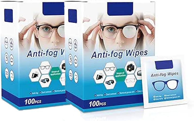 HIHIDAY Anti-Fog Wipes Glasses (200-pack), Pre-Moistened, Quick-Dry & Scratch-Free Laptop Screens, Optical Lens, Goggles, Smart Phone Screens and Watch Screens Individually Wrapped Travel (200PCS) - Image 1