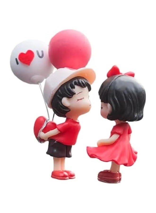 Generic Car Couple Ornament, Couple Dashboard Decoration Car Interior Ornament Romantic Figurines Balloon Lovers Car Accessories Ornament Birthday  - Image 2