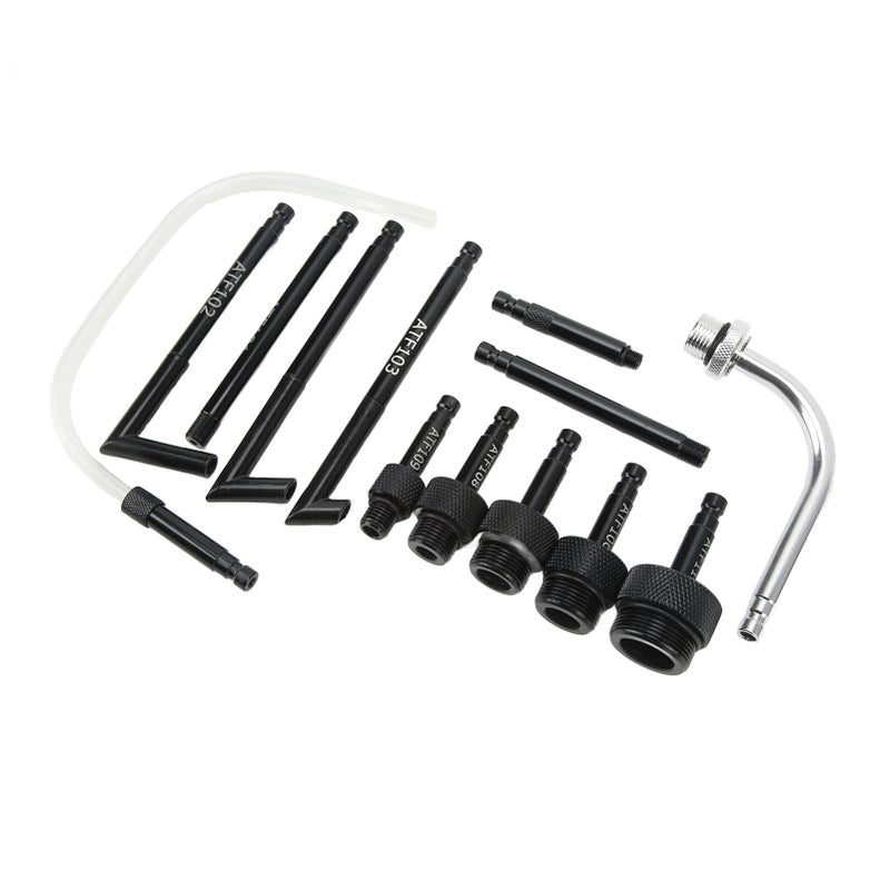 Transmission Fluid Fill Adapter Kit13 Pcs ATF Gearbox Filling Adapter Carbon Steel Transmission Oil Refill Fluid Pump Refilling Connector Tool