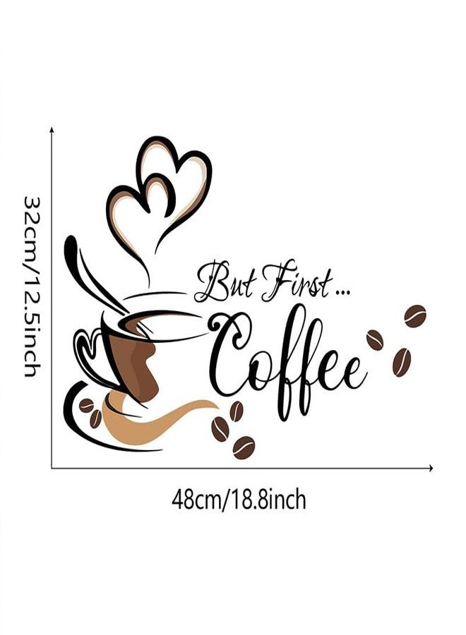 iMagitek Black Coffee Wall Decals Peel and Stick Coffee Tea Cup Latte Art Wall Stickers Coffee Signs for Bar Cafe Pub - Image 3