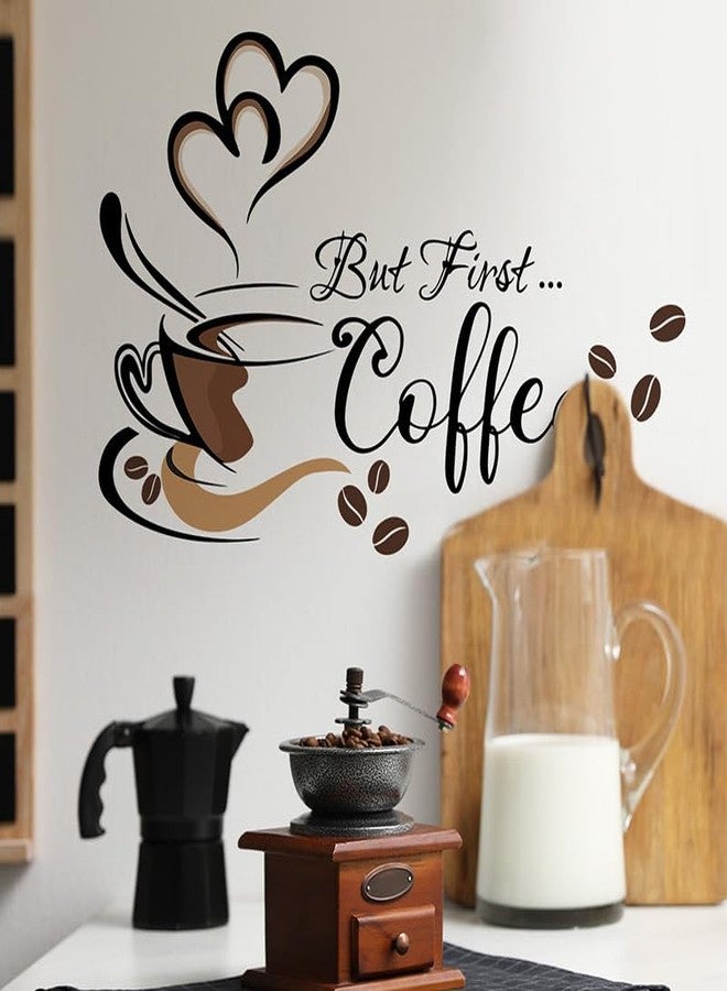 iMagitek Black Coffee Wall Decals Peel and Stick Coffee Tea Cup Latte Art Wall Stickers Coffee Signs for Bar Cafe Pub - Image 5