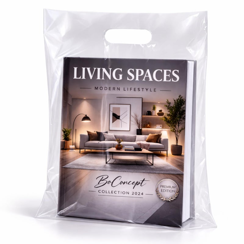Infinite Pack 100 Clear Plastic Merchandise Bags with Handles 12"x15" | 1.25Mil Thick Glossy Retail Shopping Bags for Small Business Boutique Bag Clear Gift Bags for Shopping, Clothing and Trade Show - Image 1