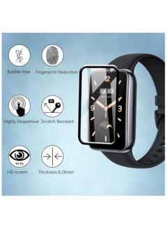 Generic Screen Protector for Mi Band 7 Pro Scratch Resistant 3D Total Coverage Bubble Free Pet HD Flexible Transparent Screen Protector Film  - Image 2