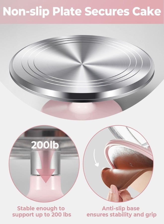 Kootek Aluminium Alloy Revolving Cake Stand 12 Inch Rotating Cake Turntable for Cake, Cupcake Decorating Supplies - Image 5