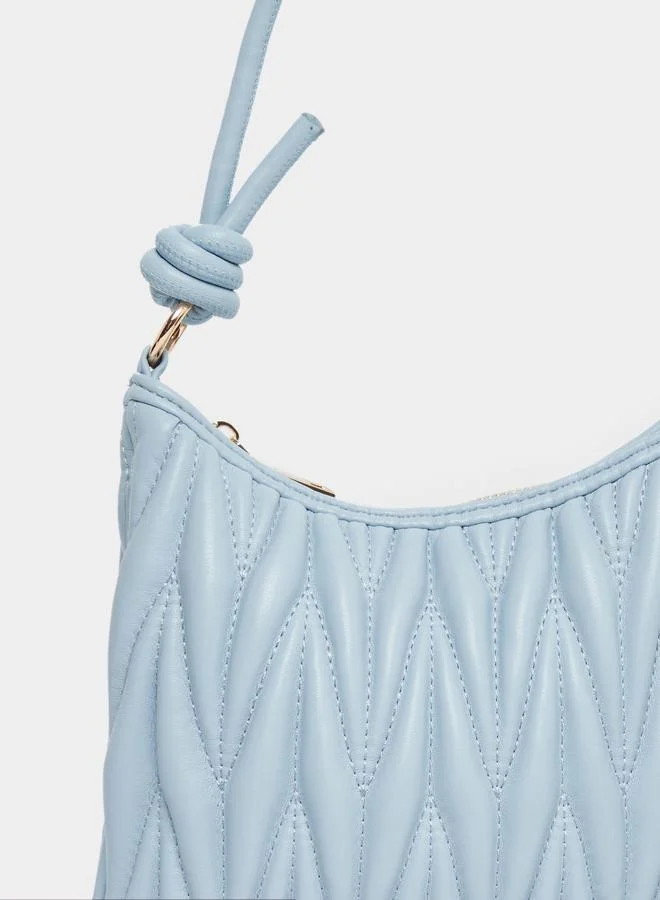 Styli Styli V Quilted Shoulder Bag with Removable Chain Strap