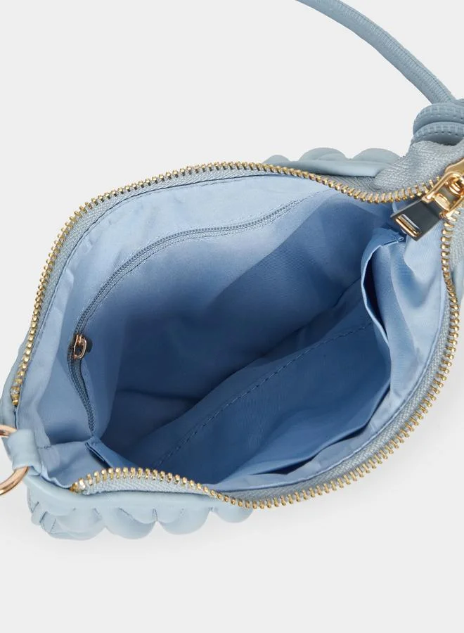 Styli Styli V Quilted Shoulder Bag with Removable Chain Strap