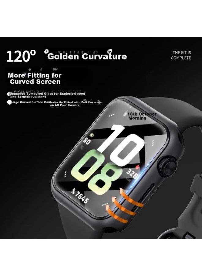 Chensong واقي لساعة Honor Watch 5 مع حامي شاشة زجاج مقوى، غطاء كامل التغطية، أسود - Image 4