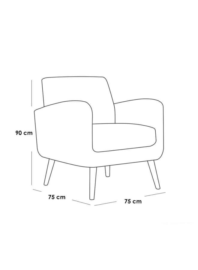 ريترو كرسي خشب 75 سم – أصفر - Image 3