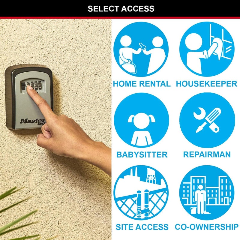 Master Lock Key Safe [Medium Size] [Wall Mounted] [Outdoor] [Exist In 2 Colors] - 5401Eurd - Key Lock Box - Image 3