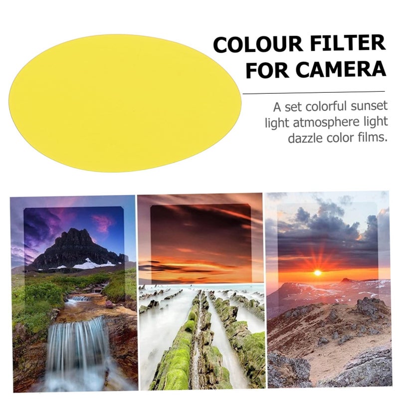 10pcs Sunset Atmosphere Light Film Yellow 6.6x6.6x0.01cm High Transmission for Photo Studio Strobe Flash - Image 4