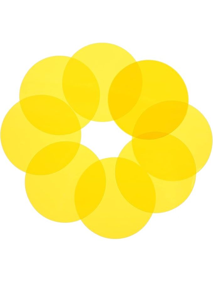 10pcs Sunset Atmosphere Light Film Yellow 6.6x6.6x0.01cm High Transmission for Photo Studio Strobe Flash - Image 1