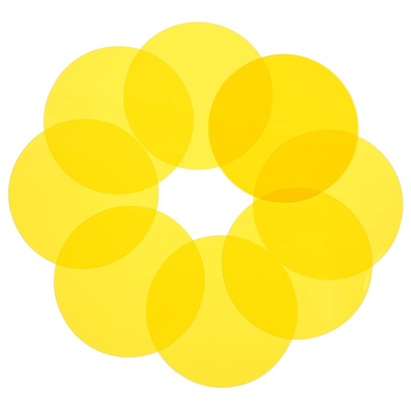 10pcs Sunset Atmosphere Light Film Yellow 6.6x6.6x0.01cm High Transmission for Photo Studio Strobe Flash - Image 2