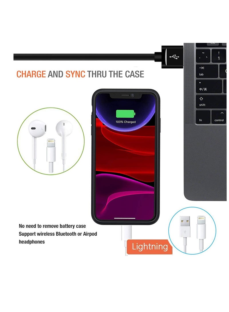 ELTRAZONE Battery Case for iPhone 11, Newest 4000mAh Slim Portable Protective Charging case Compatible with iPhone 11 (6.1 inch) Rechargeable Battery Pack Charger Case (Black) - Image 4