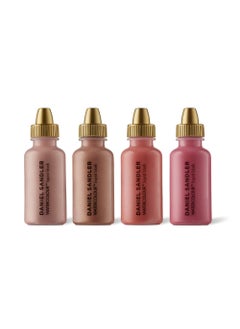 Daniel Sandler WATERCOLOUR LIQUID BLUSH  ILLUMINATOR SET  Customizable 4Piece Kit Lightweight  WaterResistant Buildable Shades for Cheeks  Lips LongLasting Blendable Makeup 