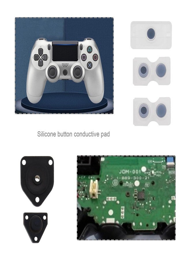 Micro Traders أزرار تحكم سيليكون موصلة من مايكرو تريدرز 3 مجموعات بديل لأزرار التحكم قطع إصلاح متوافقة مع وحدة تحكم سوني بلاي ستيشن 4 PS4 - Image 4