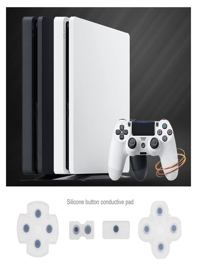 Micro Traders أزرار تحكم سيليكون موصلة من مايكرو تريدرز 3 مجموعات بديل لأزرار التحكم قطع إصلاح متوافقة مع وحدة تحكم سوني بلاي ستيشن 4 PS4 - Image 2