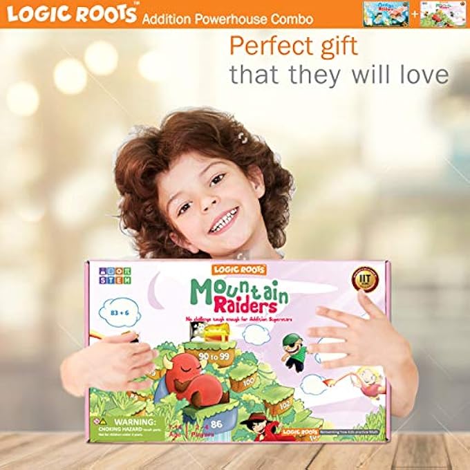 Logic Roots Addition Games  Pack of 2 Mountain Raiders and Ocean Raiders Math Board Games and STEM Toys for 5 9 Year Olds Educational Gift for Kids Homeschoolers Kindergarten and Up - Image 4