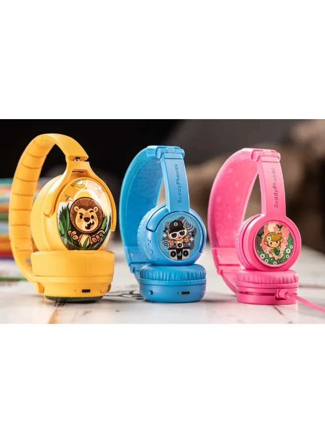 BuddyPhones BUDDYPHONES Cosmos Plus Active Noise Cancellation Bluetooth Headphones - Sun Yellow