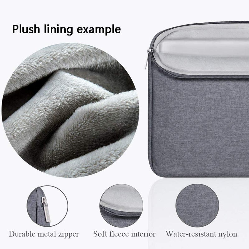 Voova Laptop Sleeve Carrying Case 14 15 Inch Compatible with MacBook Air 15 M2/M3/M4 2022-2025, MacBook Pro 15, Hp Chromebook 14, Waterproof Slim Computer Cover Bag,Grey - Image 4