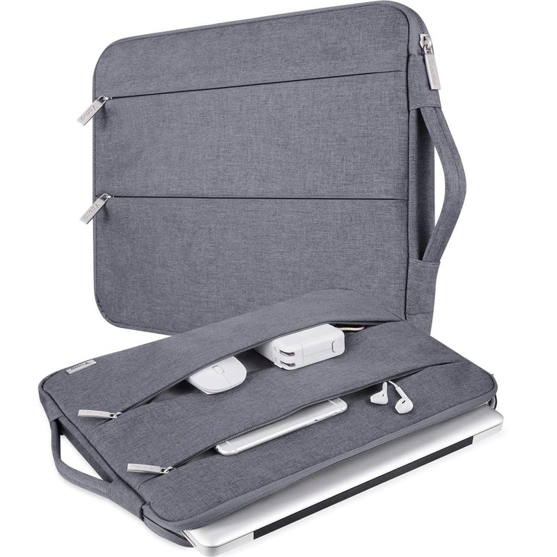 Voova Laptop Sleeve Carrying Case 14 15 Inch Compatible with MacBook Air 15 M2/M3/M4 2022-2025, MacBook Pro 15, Hp Chromebook 14, Waterproof Slim Computer Cover Bag,Grey - Image 1