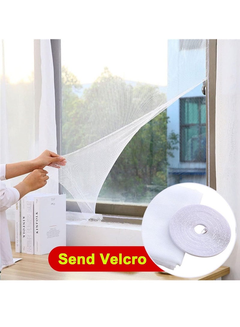 YOMYM Fly Screen Nets,Insect Mesh Screen Protector Kit with Self Adhesive Tapes 1 Rolls Tape Transparent Cut,Without Drilling Anti Bug Bee Mosquito Net Screen for Kitchen(White,51.2x59.1inch/1.3x1.5m) - Image 4