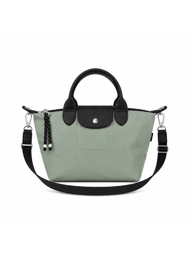 Longchamp Energy Series Mini Tote Bag - Sage Green with Detachable Shoulder Strap - Image 1