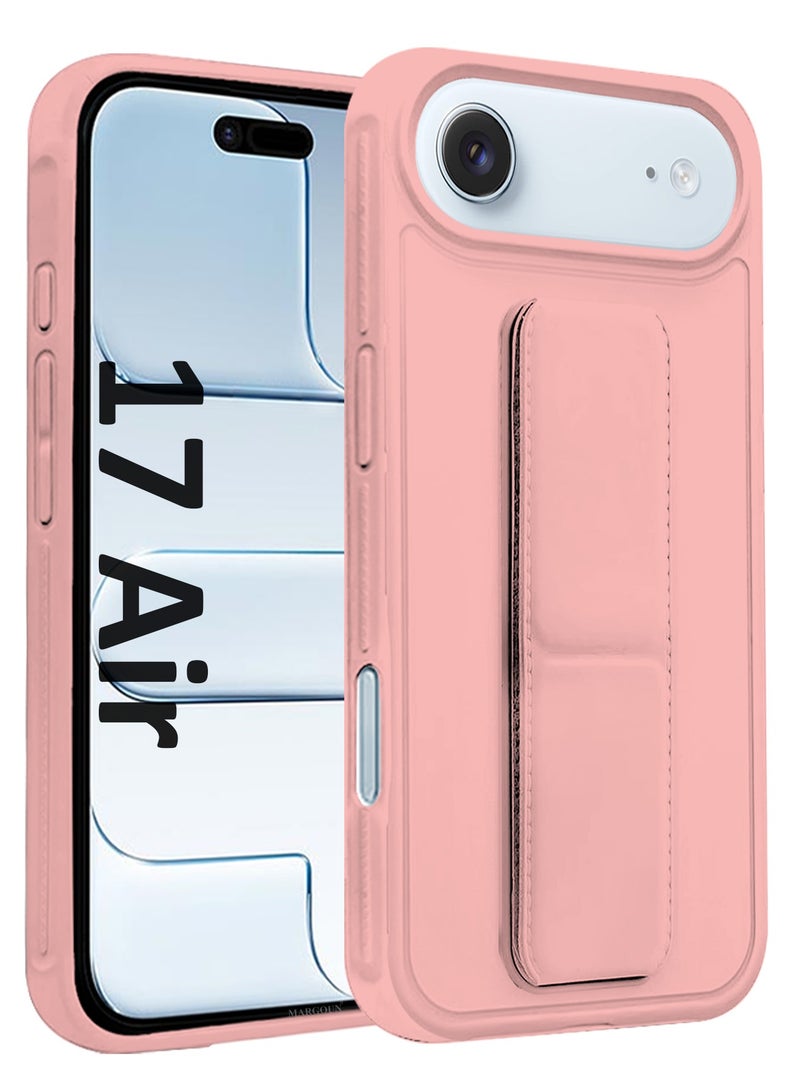 2 Packs Premium PU Leather Case for iPhone 17 Air with Stand Function Shockproof and Anti Scratch Finger Grip with Privacy Screen Protector - Image 3