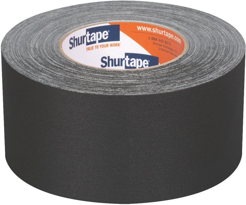 Shurtape P- 628 Professional Grade, Coated Gaffer's Tape, Social Distancing Marking, 72mm x 50m, Black, 1 Roll (181204) - Image 3