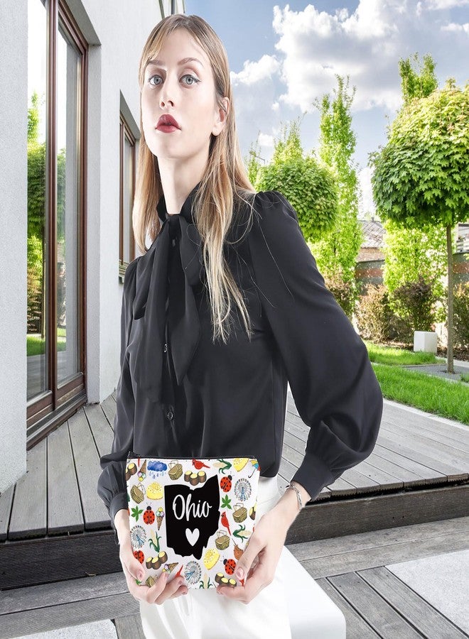 حقيبة مكياج لتنظيم مستحضرات التجميل للسفر وخريطة ولاية أوهايو (WCGXKO) - Image 4